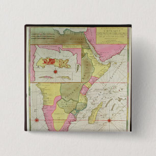 Karte der Länder von Afrika Button