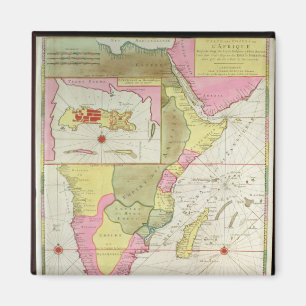 Karte der Länder von Afrika Magnet