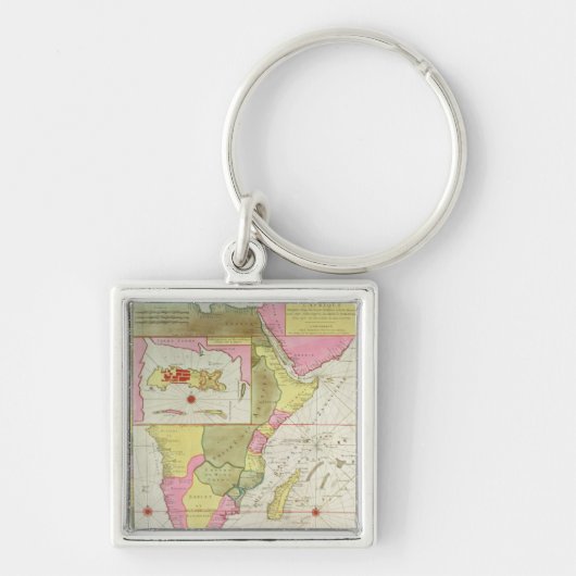Karte der Länder von Afrika Schlüsselanhänger (Vorne)