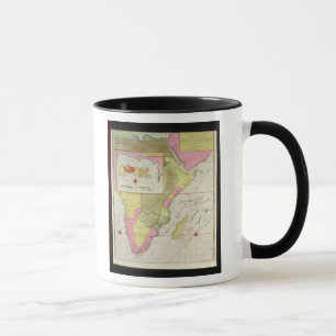 Karte der Länder von Afrika Tasse