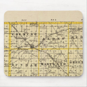 Karte der Landkreis Boone und McHenry Mousepad