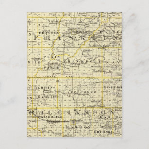 Karte der Landkreis Franklin und Williamson