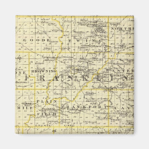 Karte der Landkreis Franklin und Williamson Magnet