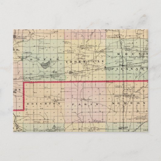 Karte der Landkreise Racine und Kenosha (Vorderseite)