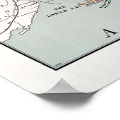 KARTE DER LANGINSERAILROAD 1895 POSTER (Ecke)