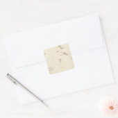 Karte der Leeward-Inseln Quadratischer Aufkleber (Umschlag)