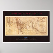 Karte der Lewis und Clark Expedition Poster (Vorne)