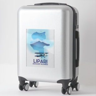 Karte der Lipari-Äolischen Inseln Aufkleber
