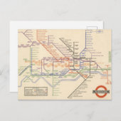 Karte der Londoner Untergrund Railways (Vorne/Hinten)