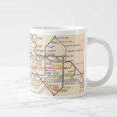 Karte der Londoner Untergrund Railways Jumbo-Tasse (Rechts)
