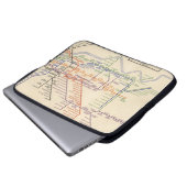 Karte der Londoner Untergrund Railways Laptopschutzhülle (Vorne Knopf)