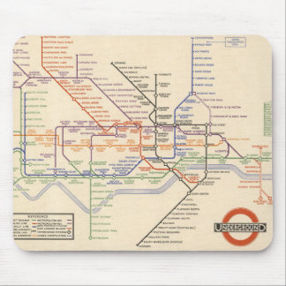 Karte der Londoner Untergrund Railways Mousepad