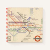 Karte der Londoner Untergrund Railways Notizblock (Vorderseite)