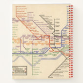 Karte der Londoner Untergrund Railways Notizblock (Rückseite)