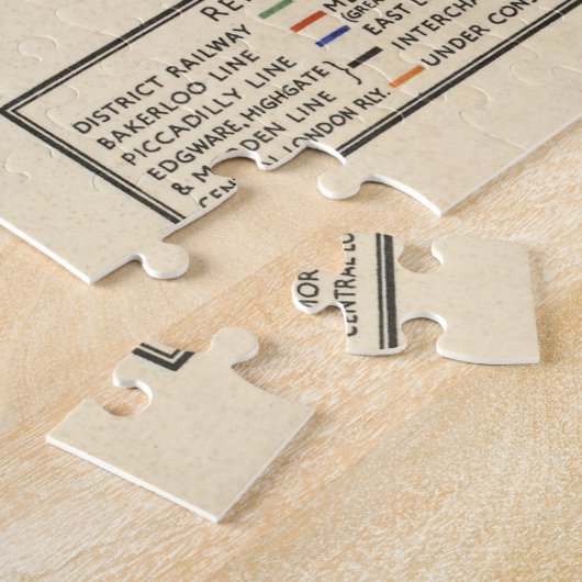 Karte der Londoner Untergrund Railways Puzzle (Seite)