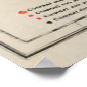 Karte der Mafia-Tätigkeit in Sizilien Italien 1900 Poster (Ecke)