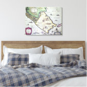 Karte der Magellan-Straße, Patagonien Leinwanddruck (Insitu (Schlafzimmer))