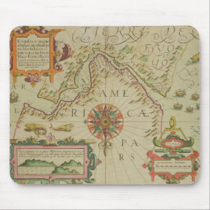 Karte der Magellan Straßen, Patagonia, vom M Mousepad