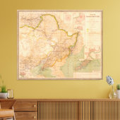 Karte der Mandschurei, China (1901) Leinwanddruck (Insitu (Wohnzimmer))