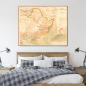Karte der Mandschurei, China (1901) Leinwanddruck (Insitu (Schlafzimmer))