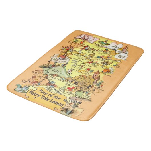 Karte der Märchenlandschaften Badematte (Schrägansicht)