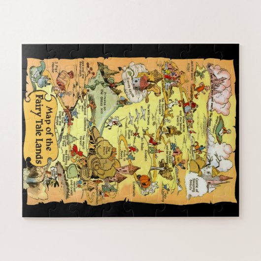 Karte der Märchenlandschaften Puzzle (Horizontal)