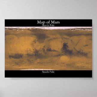 Karte der Mars Poster