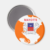 Karte der Mayotte Magnet (Vorderseite/Rückseite)