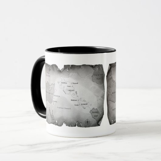 KARTE DER MESOPOTAMIA Combo-Tasse Tasse (Vorderseite Links)
