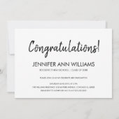 Karte der Minimalistischen Foto-Graduierungspartei (Rückseite)