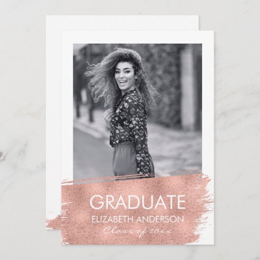 Karte der Minimalistischen Foto-Graduierungspartei (Vorne/Hinten)