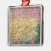 Karte der mittleren Staaten Ornament Aus Metall (Links)
