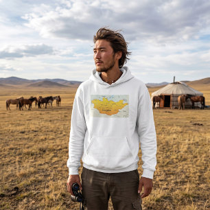 Karte der Mongolei Hoodie