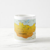 Karte der Mongolei Kaffeetasse (Mittel)