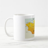 Karte der Mongolei Kaffeetasse (Links)