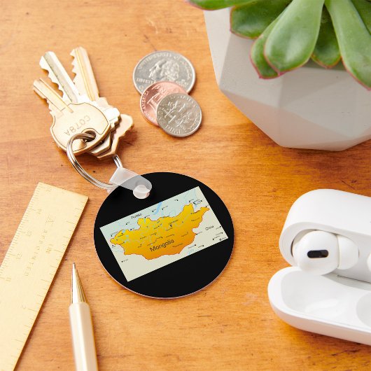 Karte der Mongolei Schlüsselanhänger