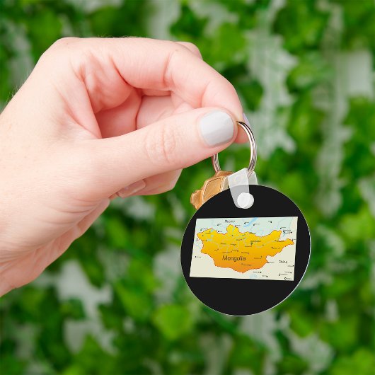 Karte der Mongolei Schlüsselanhänger