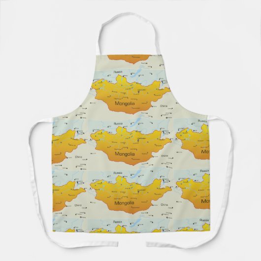 Karte der Mongolei Schürze (Vorderseite)
