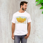 Karte der Mongolei T-Shirt