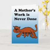 Karte der Mutter-Katzen-Mutter Tages (Gelbe Blume)