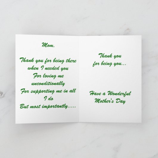 Karte der Mutter Tages (Innenseite)