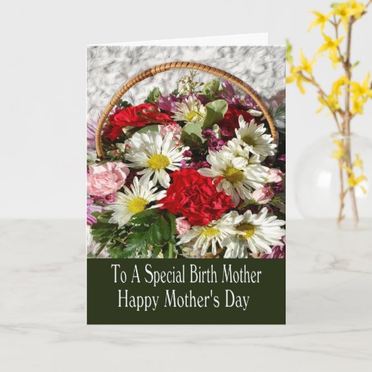 Karte der Mutter Tagesfür biologische Mutter (Gelbe Blume)