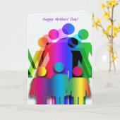 Karte der Mütter Tagesfür Familien mit zwei (Gelbe Blume)