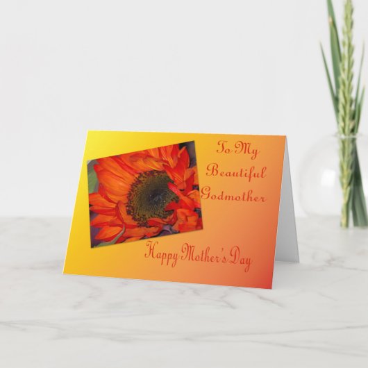 Karte der Mutter Tagesfür Patin (Vorderseite)