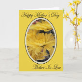 Karte der Mutter Tagesfür Schwiegermutter (Gelbe Blume)