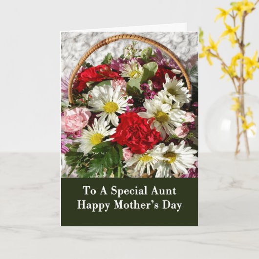 Karte der Mutter Tagesfür Tante (Gelbe Blume)