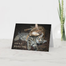 Karte der Mutter Tagesmit Katze