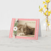 Karte der Mutter Tagesmit Katze (Gelbe Blume)