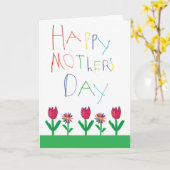 Karte der Mutter Tagesvon den Kindern (Gelbe Blume)