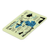 Karte der Nationalparks in Michigan Magnet (Linke Seite)